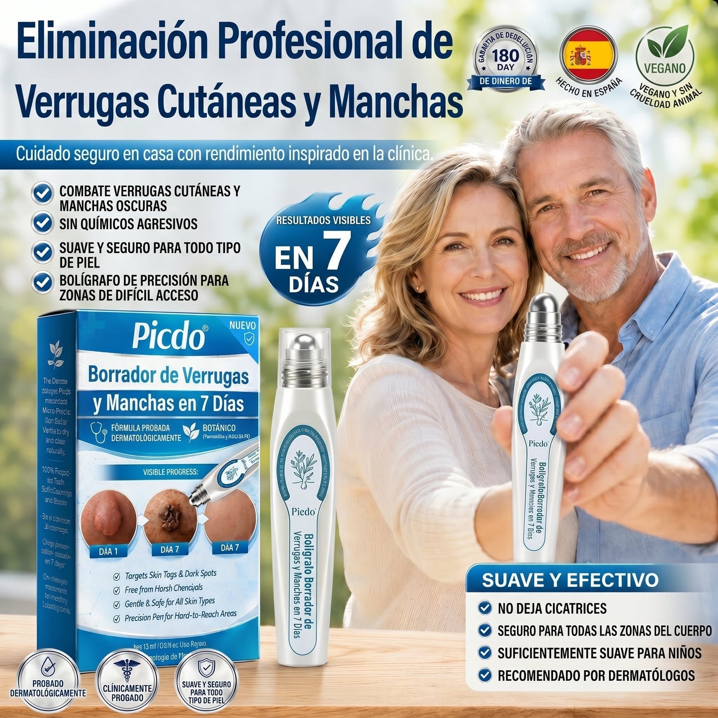 𝐏𝐢𝐜𝐝𝐨® Borrador de Verrugas y Manchas en 7 Días💗💗(𝐀𝐩𝐥𝐢𝐜𝐚𝐝𝐨𝐫 𝐫𝐨𝐥𝐥-𝐨𝐧: 𝐬𝐢𝐧 𝐝𝐨𝐥𝐨𝐫 𝐧𝐢 𝐜𝐢𝐜𝐚𝐭𝐫𝐢𝐜𝐞𝐬)✨